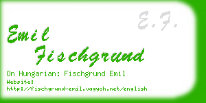 emil fischgrund business card